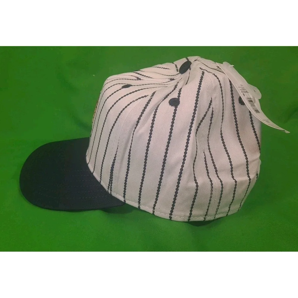 New York White Navy Striped Baseball Cap OSFM Strapback Unbranded Adjustable NWT